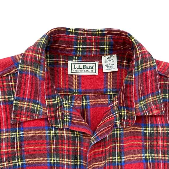 Vintage 90s LL Bean Flannel Shirt - L - Picture 2 of 3